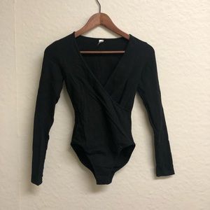 American Apparel Plunging Neckline Bodysuit